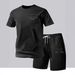 Men's Mesh Sport Short Sleeve T-Shirt & Shorts Set | Quick-Dry Athletic Two-Piece Outfit Versatile Color Options_viptrois.com