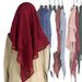 Women's Hijab three layer chiffon scarf solid color adjustable women's gauze scarf ethnic shawl breathable and comfortable_viptrois.com