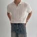 Men's Clothing Summer Hollow Trendy Brand Polo Shirt Loose Solid Color Half Sleeved High Quality Knitted New T Shirt_viptrois.com