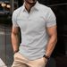 Unbeatable Quality Ins2025 Summer Quick Sale T-shirt Men's Button Henley Collar Sports Affordable Polo Shirt_viptrois.com
