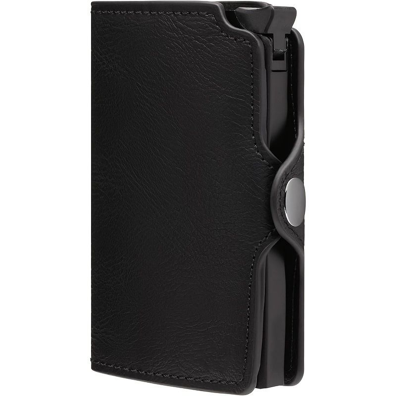 Men's Wallet Card Cases RFID Metal Credit Card Box Card Holder Business Portable Card Bag Multi Function Seven Character Pull Small Wallet_viptrois.com