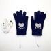 Heating Gloves 5-finger electric touch screen gloves Adult student jacquard bear paw pattern available in USB3 gear_viptrois.com