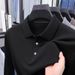 "Men's Silk-Blend Wool Knit T-Shirt - Autumn Collection With Classic Collar For Sophisticated Style"_viptrois.com
