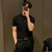Men's Business Slim Fit Polo Sweater Summer Short Sleeve Lapel Knit Top_viptrois.com