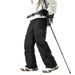 Men's & Women's Insulated Ski Pants – Trendy Windproof Down Trousers For Winter Sports & Urban Adventures (Glacier White/Forest Green/Obsidian Black_viptrois.com