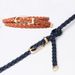 ladies knotted decorative woven belt candy color small belt simple personalized clip buckle belt _viptrois.com