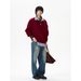 Pure Weilang's Store Autumn Winter American Retro Sweater Men's Lazy High-en Two-piece Shirt Knitte Jacket Couple_viptrois.com