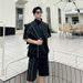 Men's Clothing Casual Sports Suit Loose Half Zip T Shirt Niche Shorts Two Piece Suit_viptrois.com