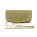 Ladies' Shiny Pleated Handbag Dinner Bag Shoulder Crossed Chain Handbag Suitable for Weddings Dinners Dates Shopping_viptrois.com