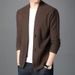 "Men's Solid Color Knit Cardigan – Lightweight Spring & Fall Jacket (Casual Slim-Fit Open Front, Versatile Layering Essential)"_viptrois.com
