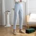 Men's Clothing Summer Men's Suit Pants, Seersucker High Waist Straight Pants, British Petty Blue Striped Italian Casual Trousers_viptrois.com