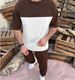 Men's Clothing Color Matching Designer Style Popular Trendy Cool Personality Style Fashion Two Piece Suit_viptrois.com