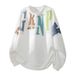 Men's Casual Korean Style Printed Round Neck Sweatshirt - Trendy Graphic Long Sleeve Pullover (M-4XL, White/Black/Deep Brown/Beige)_viptrois.com