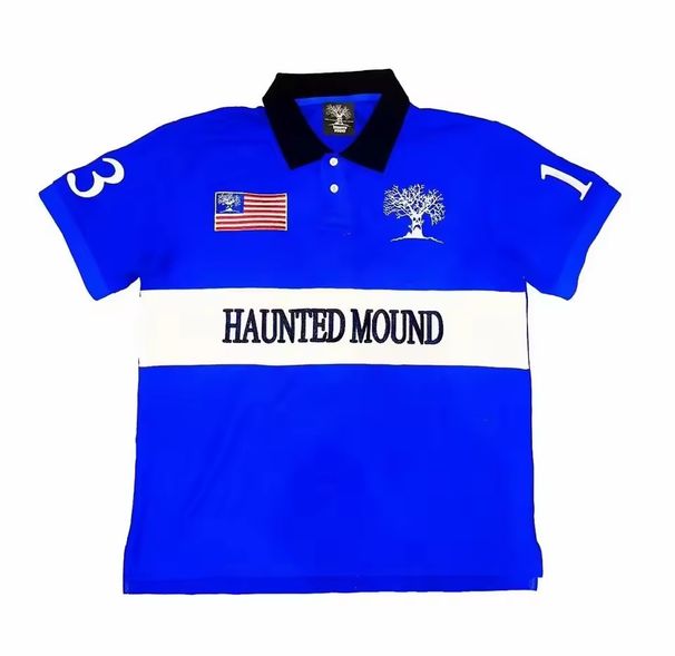Футuden П®ло Haunted Mound Hauntaholics Sematary Y2k Camiseta Para Hombre Con Cabeza De Calabaza Bordada Camiseta De Gran Tamaño Tops De Manga Corta_viptrois.com