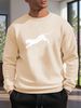 Autumn And Winter Men's Long Sleeved Round Neck Black Top Loose Casual Hoodie Hooded Hoodie_viptrois.com