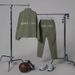 Men's clothing suit men stand collar long sleeve shirt trousers loose casual fitness two pieces_viptrois.com