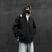 Oversize Cardigan Sweatshirt Men's 2025 Spring And Autumn New American Style Loose Double Zipper Hooded Jacket Top_viptrois.com