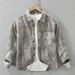 Tie Dye Trendy Long Sleeved Shirt For Men, Fashionable And Versatile, Artistic And Casual Loose Top_viptrois.com