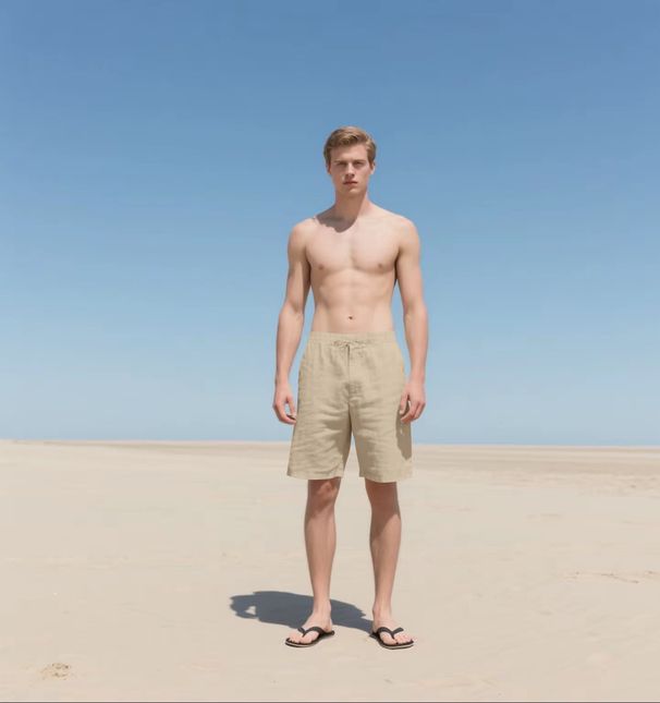 Men's Breathable Linen Casual Shorts – Relaxed Fit 5-Inch Inseam Summer Shorts For Sports & Leisure – Lightweight & Quick-Dry Unisex Design_viptrois.com