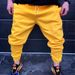 Men's Clothing Men's Mid-Waisted Loose Casual Knitted Sweatpants Spring Autumn Style Solid Color Jogger Sports Pants Trendy Versatile_viptrois.com