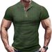 Men's Clothing Casual Slim Breathable Men's Short Sleeved T Shirt Men's Muscle Henry Shirt Men's T Shirt_viptrois.com