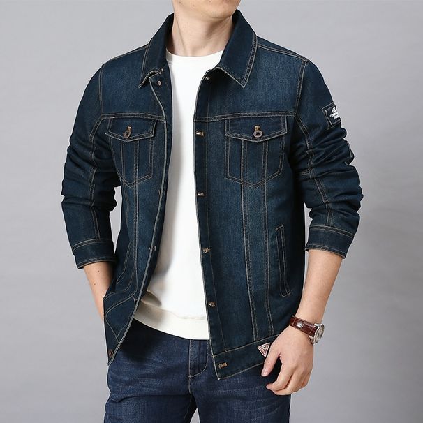 Loom Cross-Border European And American Casual Fleece-Lined Denim Jacket For Men Youth Autumn Winter Loose Plus Size_viptrois.com