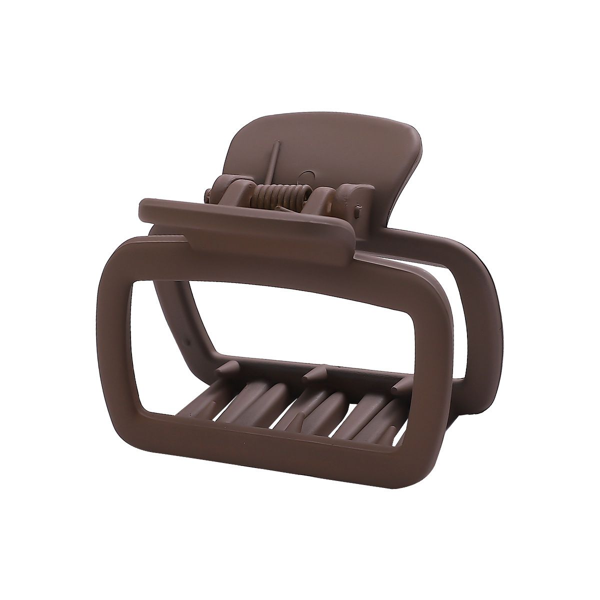 Cute Minimalist Small Hollow Square Claw Clip - Korean Style High Ponytail Clip For Thin Hair - Back-of-Head Updo Accessory_viptrois.com