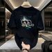 White Printed T-shirt Men's Summer Thin High-end Short-sleeved Top High-density Worsted Comfortable And Breathable Clothes_viptrois.com