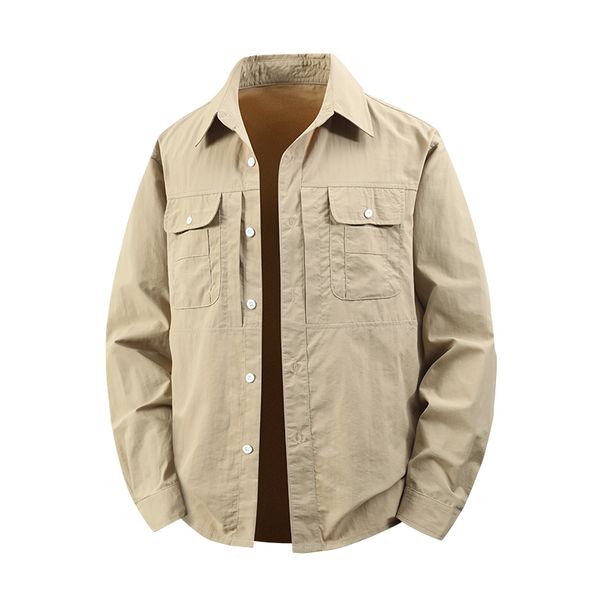 Chaquetas Cargo Para Hombre, Talla Grande 6XL 5XL, 180 Kg, Primavera-Otoño 2026, Estilo Casual Holgado, Cuello Camisero, Estilo Euroamericano_viptrois.com