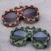 Fashion Double Beam One Piece Large Frame Contrast Color Oval Luxury Emerald Ins Net Red European And American Catwalk Personality Sun_viptrois.com