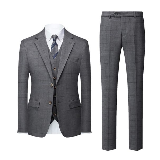 Men's Clothing Slim Business Studio Wedding Casual Suit Three Piece Suit_viptrois.com