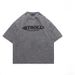 Summer New Chinese Style Brand Washed Vintage Print Short Sleeve Loose Fit Couple's Drop Shoulder T-Shirt_viptrois.com