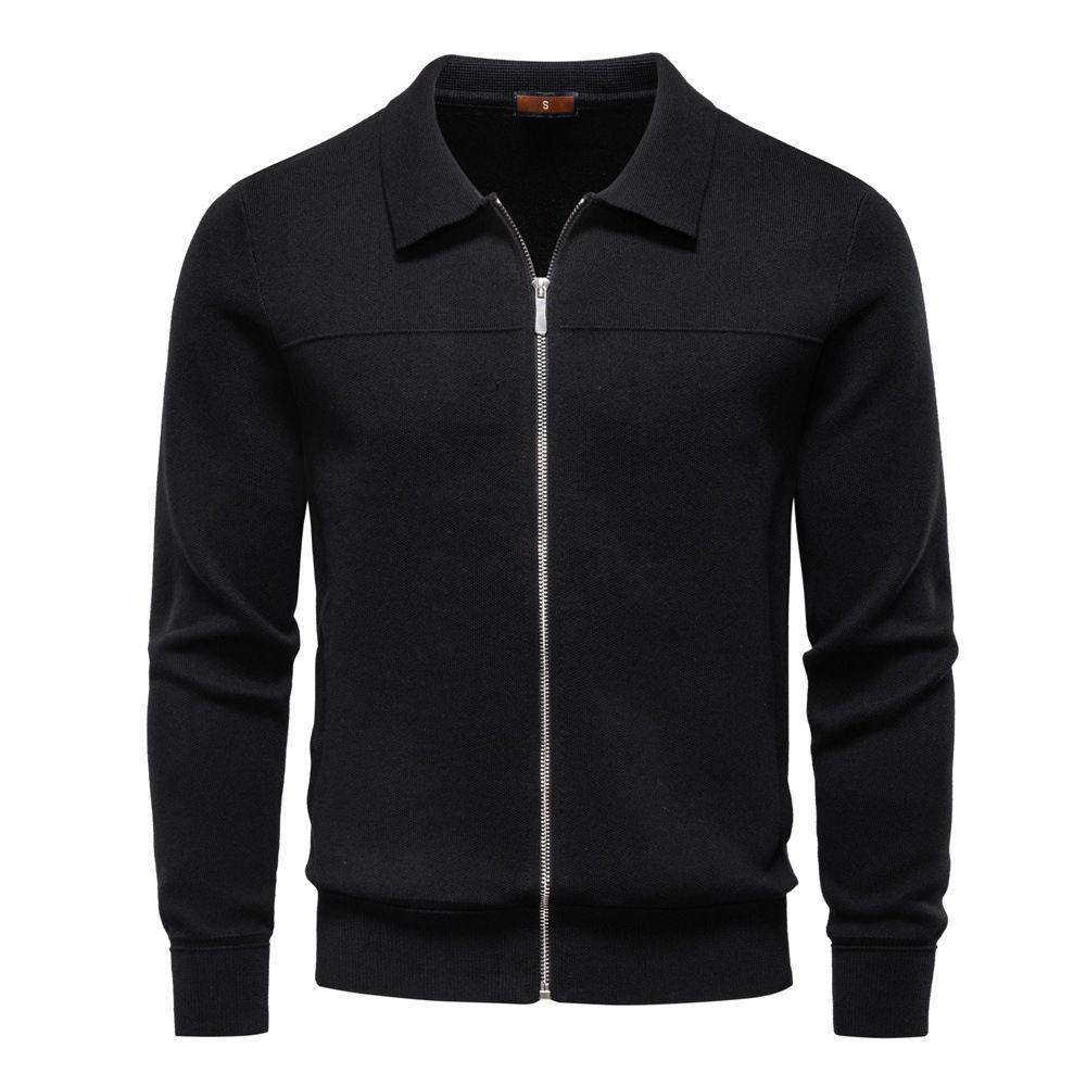 Men's Clothing Men's Autumn/Winter Jacket Sweater Cardigan Size Zipper Business Casual Outerwear Long Sleeve For Formal & Casual_viptrois.com