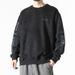 Pure American Style Suede Fleece Sweatshirt For Men, Loose Fit, Autumn And Winter, Oversized, Plus Size, Fat Man, Top,_viptrois.com