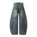 Men's Clothing Retro Scimitar Pants Men's Niche Design Wide Leg Loose Handsome Jeans Couple Pants_viptrois.com