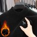 1 Cross-Border Winter Fleece-Lined Thickened 2025 New Half-Turtle Neck Embroidered Fashionable Warm High-End Men's Sweater_viptrois.com