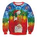 Pure 2024 Independent Station Christmas 3D Crew Neck Loose Pullover Men's Digital Print Sweatshirt European And_viptrois.com