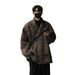 Loom Loom Korean Short Coat Men, Autumn And Winter Trendy Brand, Cool Woolen Jacket, American Retro Style For Students_viptrois.com