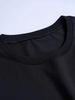 100 Cotton Spring/summer Men's Long Sleeved Round Neck Black T Short Sleeved T-shirt Top Loose Casual Print_viptrois.com