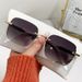 Women's Sunglasses Square Frame With Accessories, Glitter, INS Style, Fashion, High End Sense, Same Style Sunglasses For Men And Women_viptrois.com