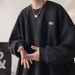 Men's Streetwear Hoodie – Oversized Pullover With Minimalist Design (Trendy High-Street Look, Lightweight For Spring/Fall)_viptrois.com