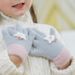 Kids' gloves Children's autumn and winter warm gloves schoolgirl half-finger writing cartoon cold-proof gloves_viptrois.com