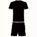 Digital Printed Men's Casual Two Piece Suit Including Round Neck Short Sleeved T Shirt And Drawstring Shorts With Pockets, Breathable And Soft_viptrois.com