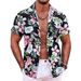 Hot Selling Men's Printed For Vacation Beach Parties, Quick Drying Casual Short Sleeved Shirts In Hawaii_viptrois.com