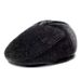 Middle-aged And Men's Winter Forward Warm Dad Leather Hat With Fleece Lining Thickened Elderly Ear Protection Beret_viptrois.com