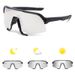 Men's Glasses New Men's Sports Sunglasses Women's Outdoor Cycling Sunglasses Color Changing White To Gray One Piece Bicycle Windshield_viptrois.com