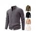"Men's Zip-Up Knit Cardigan Sweater - Winter Warm & Stylish Coat For Autumn/Winter, Casual & Business Casual"_viptrois.com
