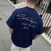 High Street Cole Buxton minimalist slogan letter year number printed round neck casual short sleeved T-shirt trend_viptrois.com