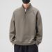 Nordmann Shanggu Clothing 2025 Men's Stand Collar Long Sleeve Polo Shirt Sweatshirt Korean Version Loose Fit Trendy Fashion Top_viptrois.com