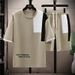 Men's Clothing Casual Sports Suit Trendy Summer Versatile Loose Round Neck T-shirt_viptrois.com